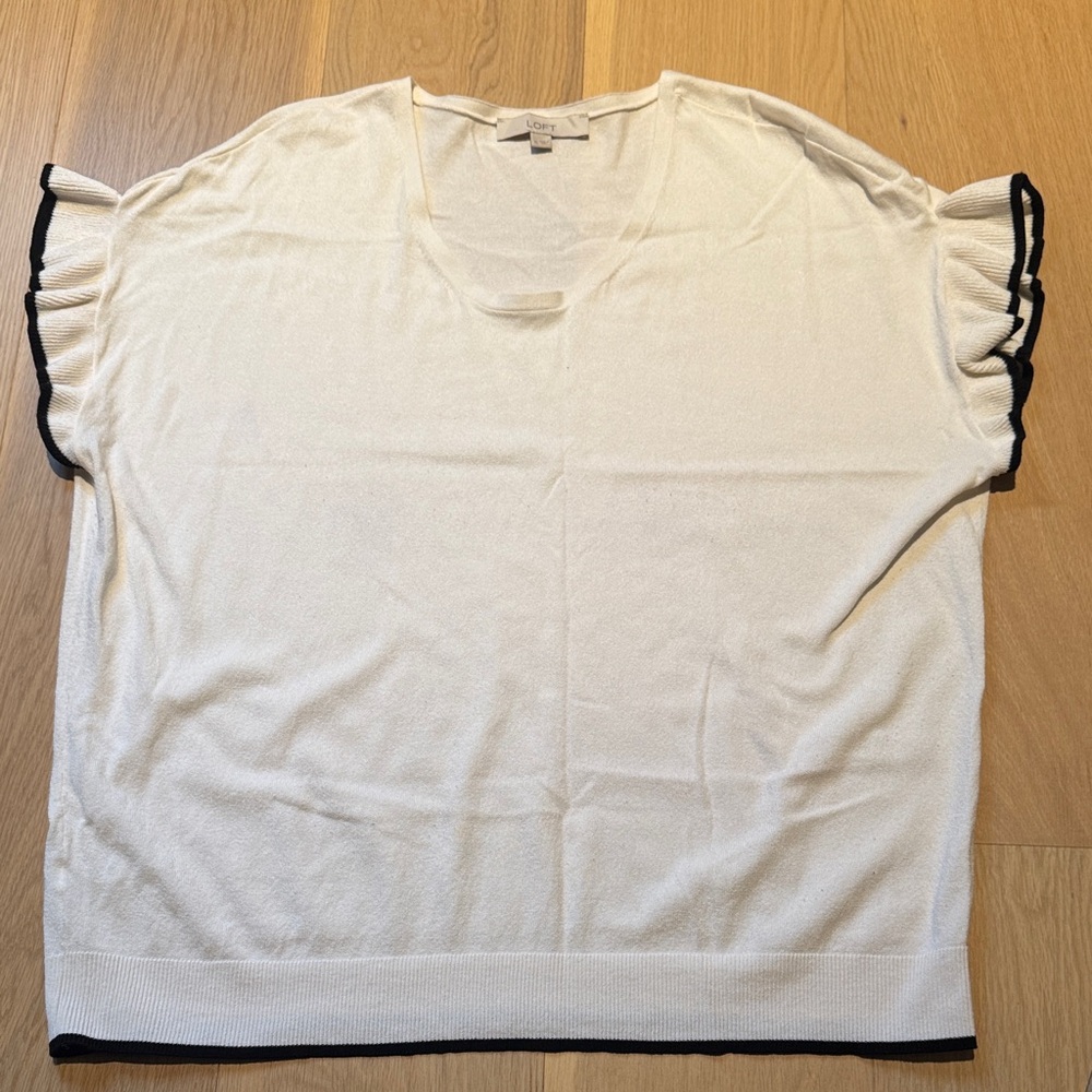 Elegant White Ruffle Sleeve Top